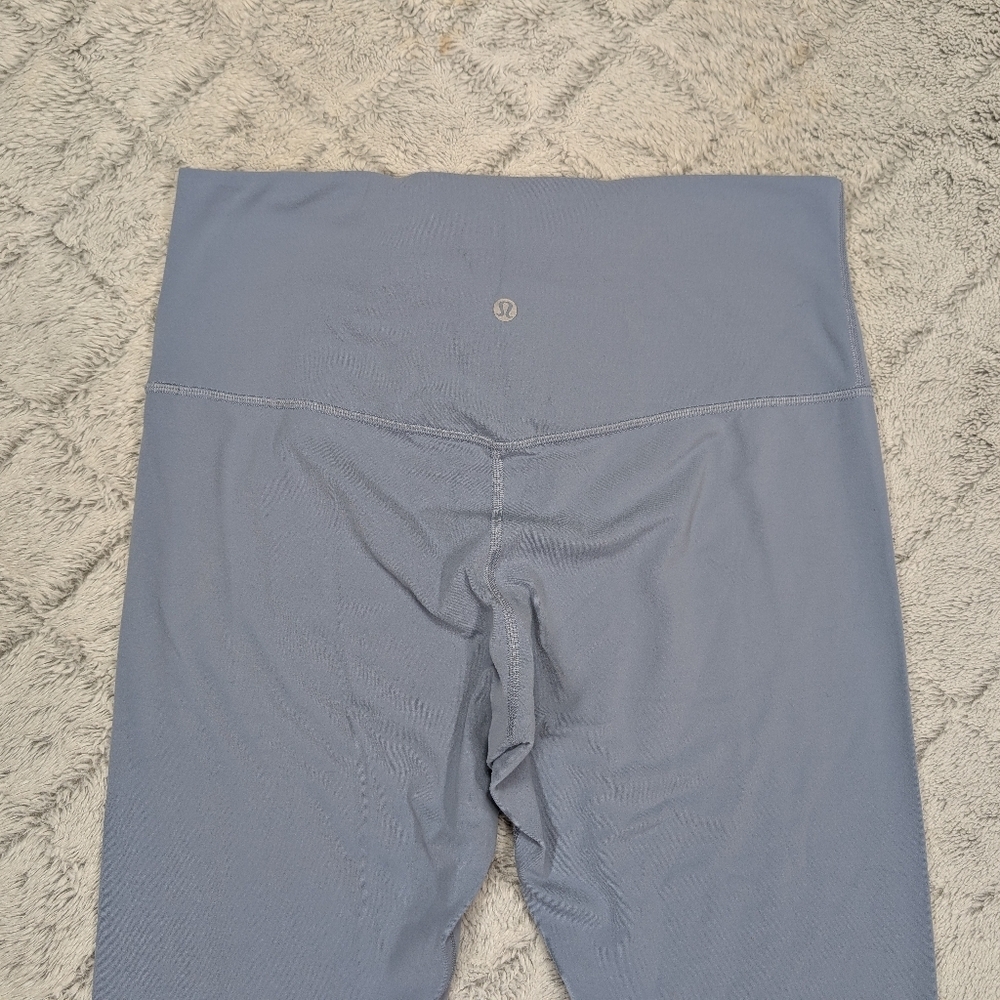 Lululemon Leggings Womens 10 Blue Chambray Align HR Crop 24” Twist Waist - Picture 9 of 9
